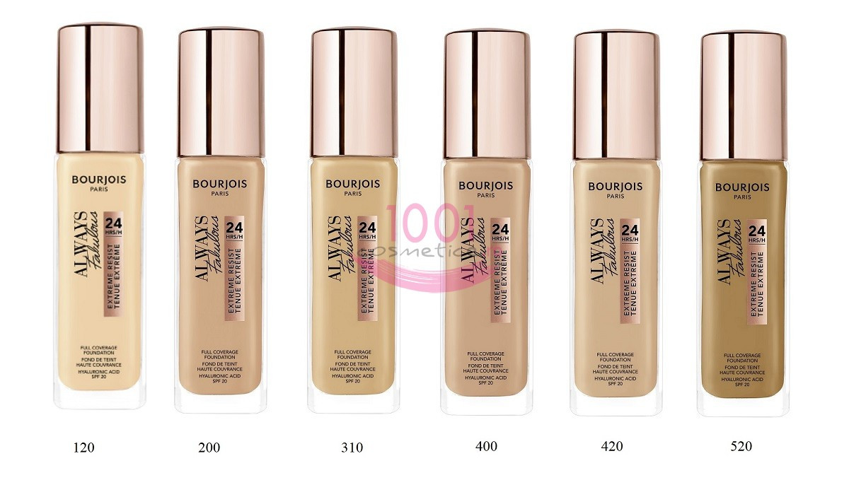 BOURJOIS ALWAYS FABULOUS 24H EXTREME RESIST FOND DE TEN LIGHT SAND 420 - 3 | YEO