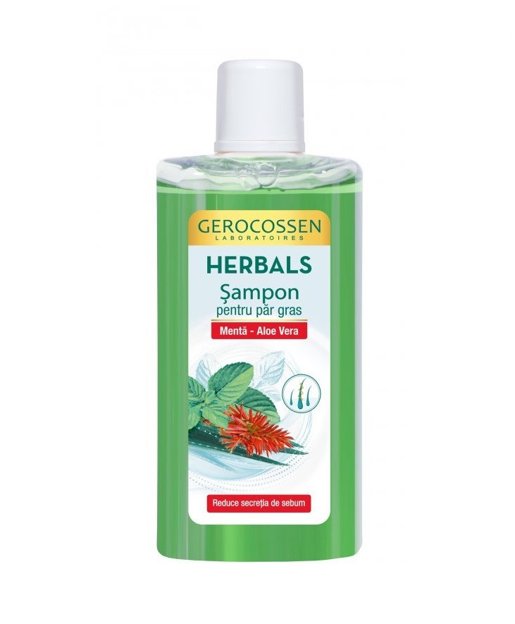 GEROCOSSEN HERBALS SAMPON PENTRU PAR GRAS CU MENTA SI ALOE VERA