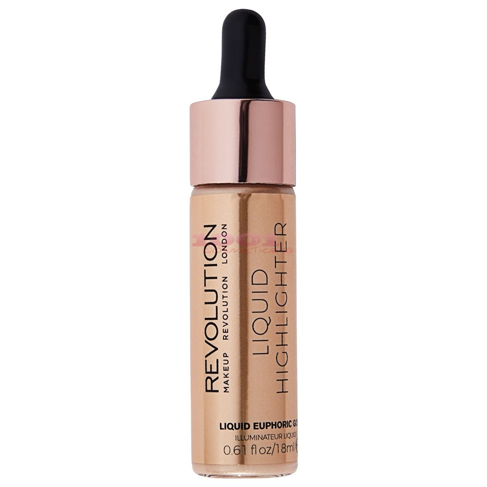 MAKEUP REVOLUTION LIQUID HIGHLITER ILUMINATOR EUPHORIC GOLD - 1 | YEO