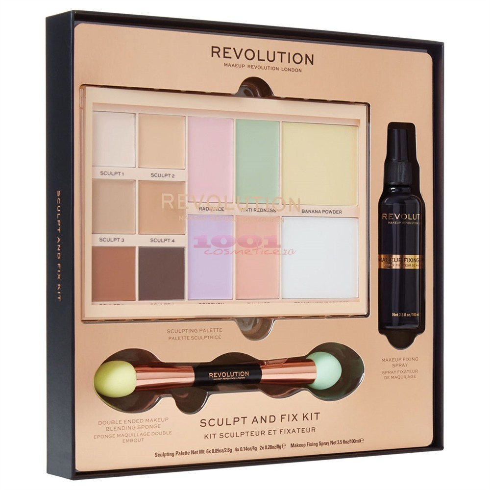 MAKEUP REVOLUTION SCULPT AND FIX KIT PENTRU MAKEUP - 2 | YEO