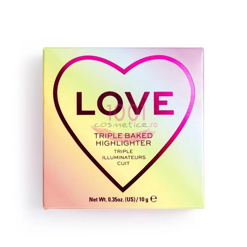 MAKEUP REVOLUTION TRIPLE BAKED HIGHLIGHTER LOVE - 2 | YEO