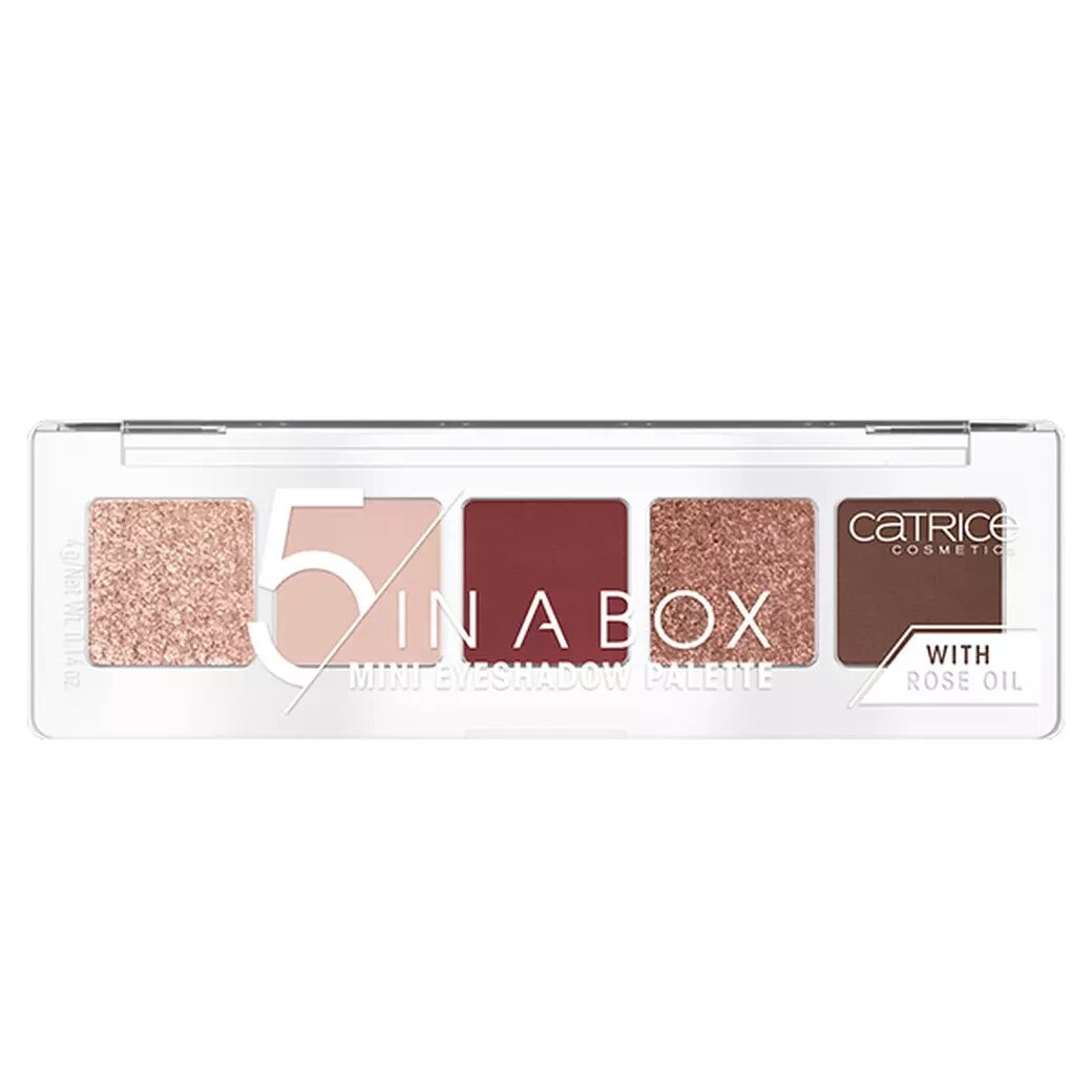 CATRICE 5 IN A BOX MINI EYESHADOW PALETTE PALETA DE FARDURI MINI VIVID BURGUNDY LOOK 060 - 1 | YEO