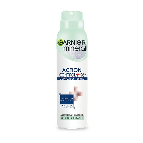 1001cosmetice.ro Deodorant Antiperspirant Spray pentru FemeiAction Control+ 96h, Garnier 150 ml