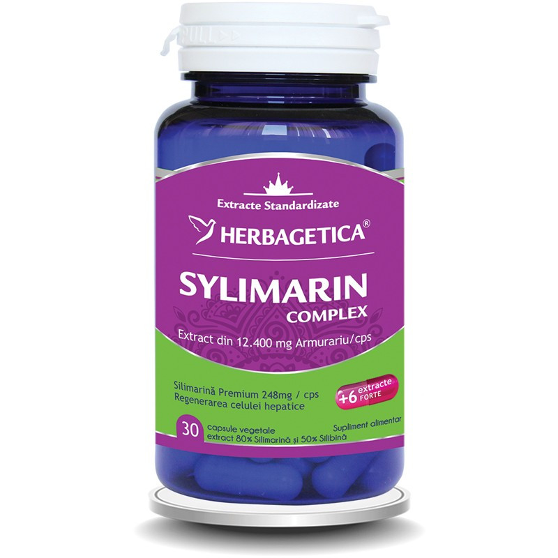 HERBAGETICA SUPLIMENTE ALIMENTARE SYLIMARIN COMPLEX 30 DE CAPSULE