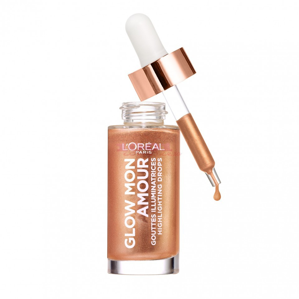 LOREAL GLOW MON AMOUR HIGHLIGHTING DROPS ILUMINATOR LICHID LOVING PEACH 02 - 1 | YEO