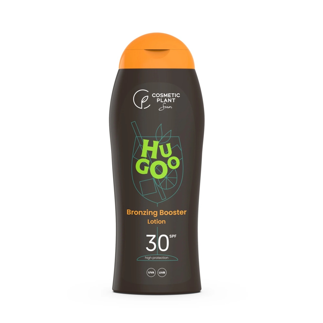 1001cosmetice.ro Lotiune pentru accelerarea bronzului SPF 30 Sun HUGOO Bronzing Booster Cosmetic Plant, 200 ml