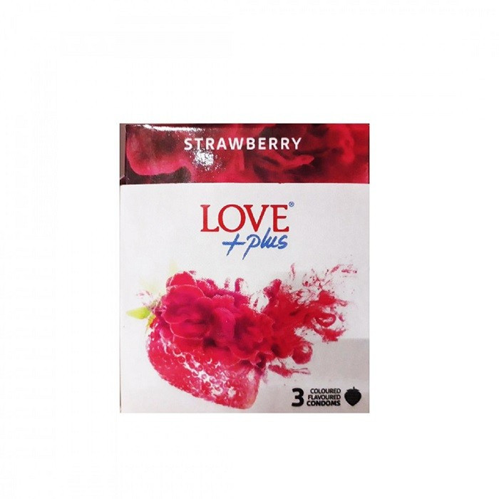 LOVE +PLUS STRAWEBERRY PREZERVATIVE SET 3 BUCATI