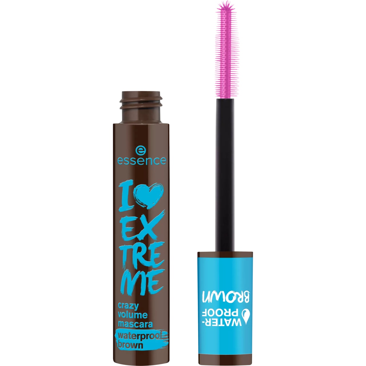 1001cosmetice.ro Mascara LOVE EXTREME CRAZY VOLUME Waterproof Mascara Brown Essence, 12 ml