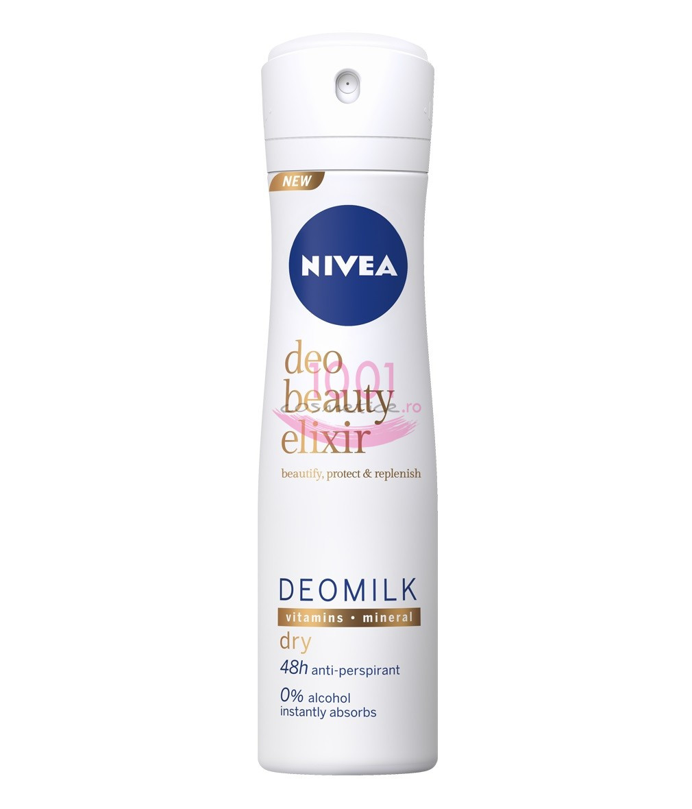 NIVEA BEAUTY ELIXIR DEOMILK DRY 48H ANTI-PERSPIRANT DEODORANT SPRAY FEMEI