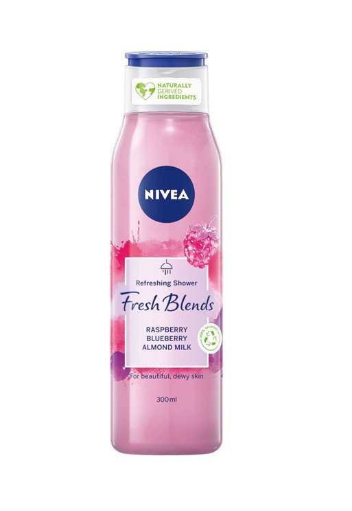 NIVEA FRESH BLENDER GEL DE DUS CU ZMEURA AFINE ROSU SI LAPTE DE MIGDALE - 1 | YEO