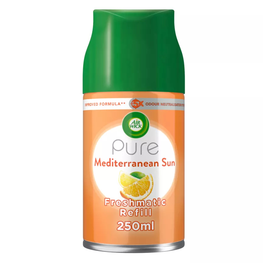 odorizant mașina de spălat vase Rezerva odorizant automat de camera Mediteranean Sun Air Wick, 250 ml