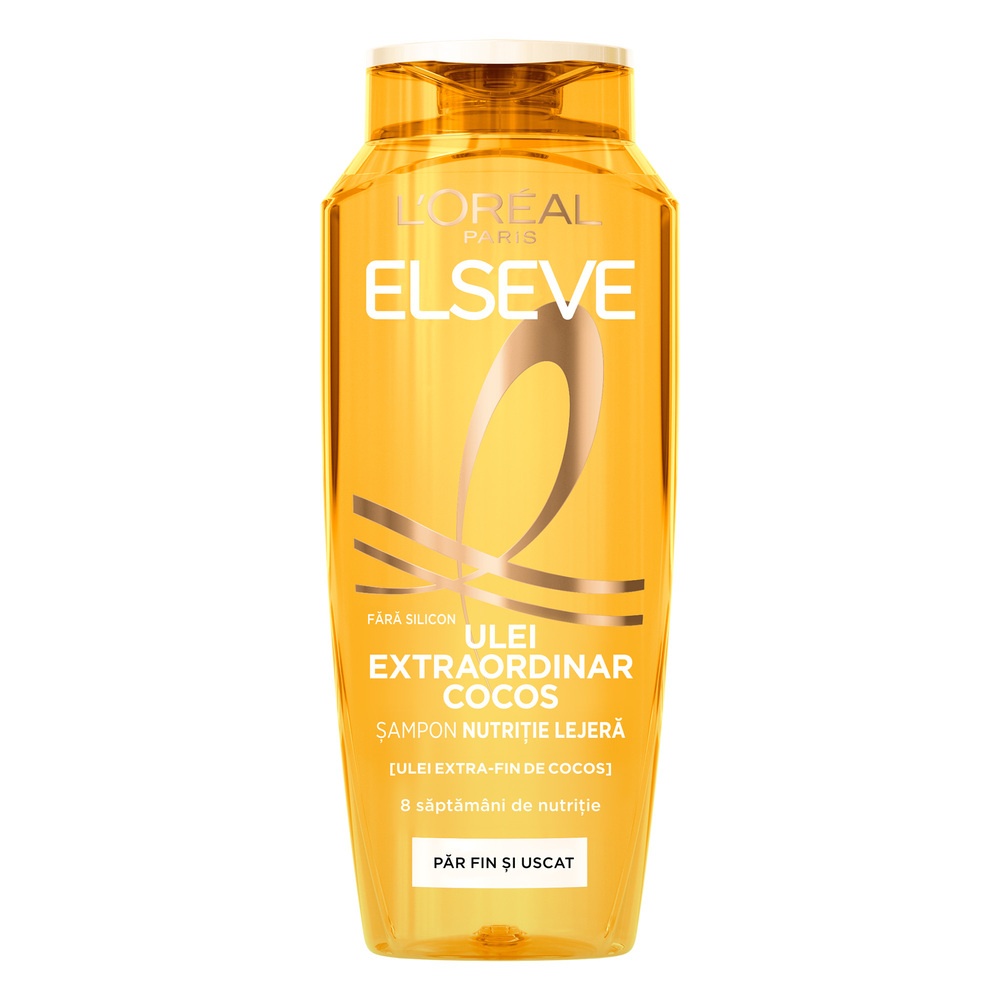 LOreal Sampon pentru par uscat cu ulei de cocos, Extraordinary Oil Coco, Elseve L'Oreal (Optiuni de comanda: 250ml)