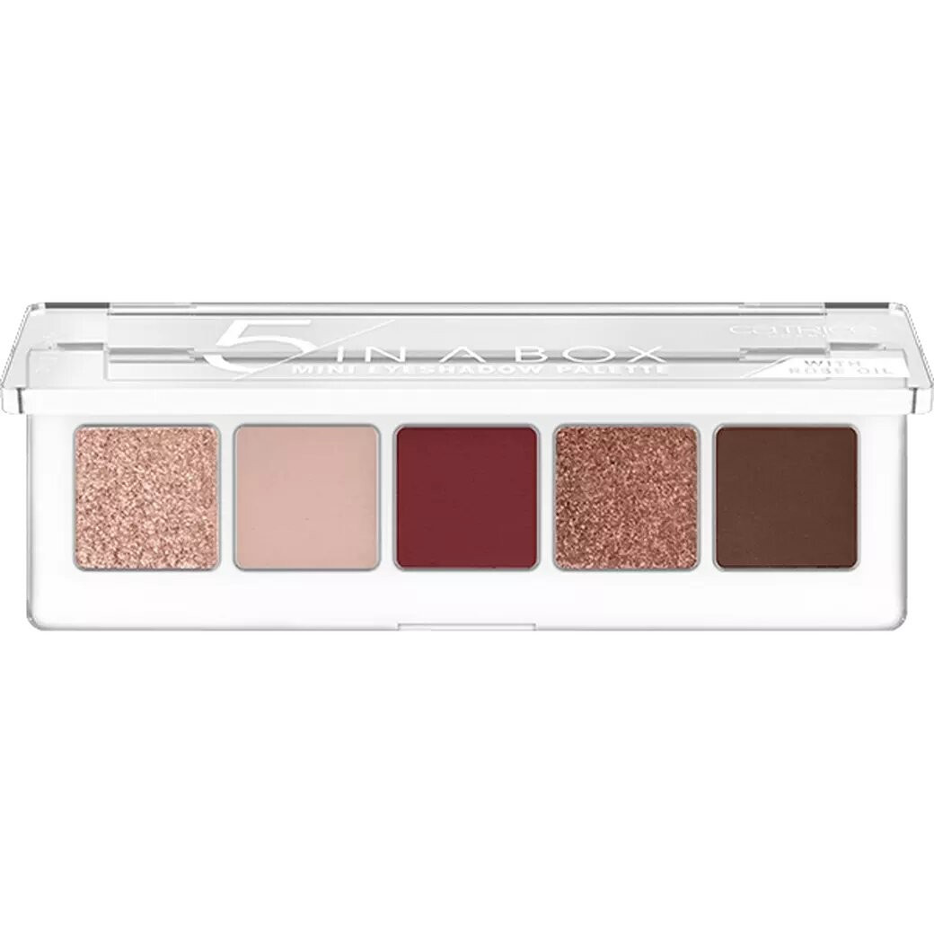 CATRICE 5 IN A BOX MINI EYESHADOW PALETTE PALETA DE FARDURI MINI VIVID BURGUNDY LOOK 060