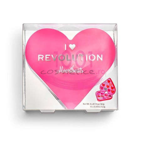 MAKEUP REVOLUTION I HEART REVOLUTION HEARTBEATS PALETA 20 FARDURI DE PLEOAPE - 1 | YEO