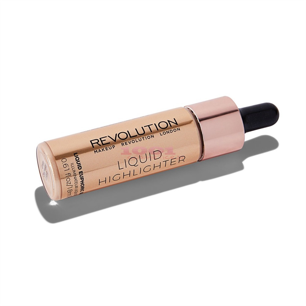 MAKEUP REVOLUTION LIQUID HIGHLITER ILUMINATOR EUPHORIC GOLD - 3 | YEO