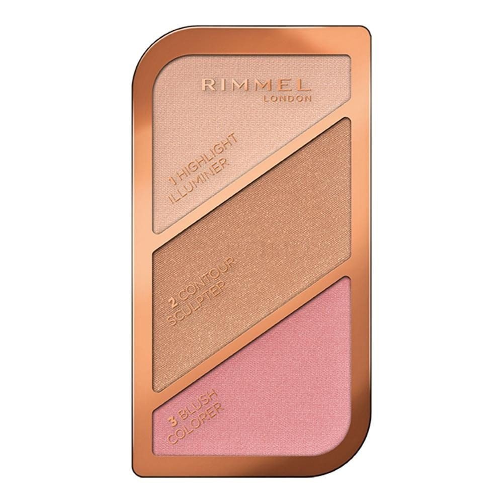 RIMMEL LONDON KATE SCULPTING CONTURING AND HIGHLIGHTING PALETA 001 GOLDEN SANDS