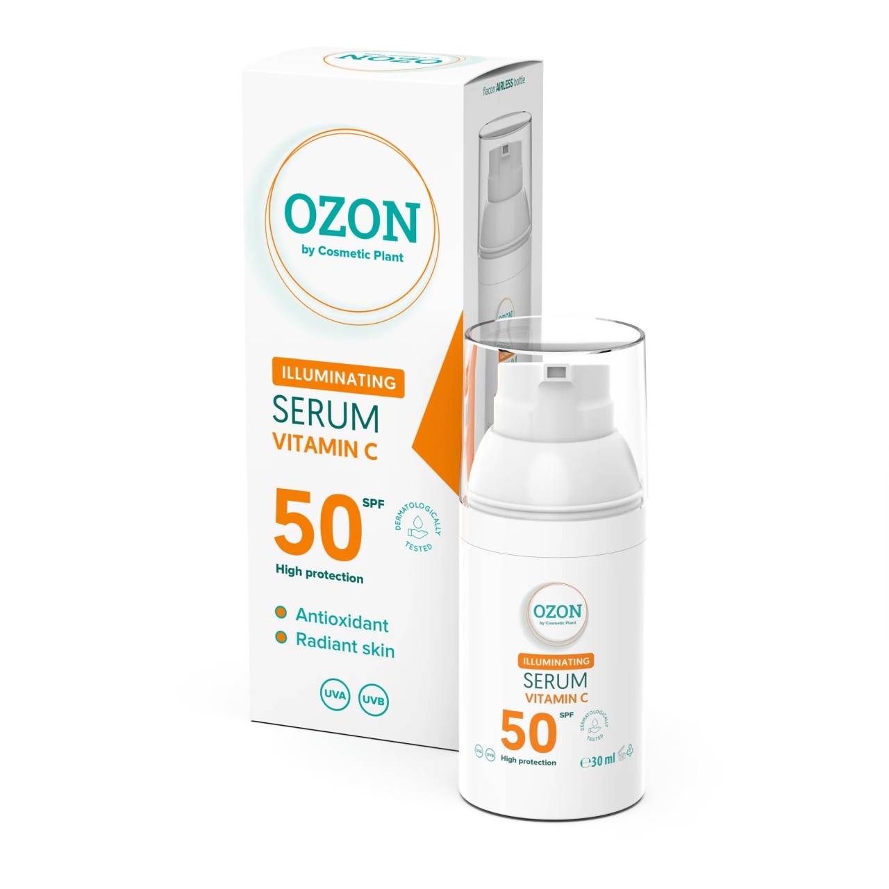 1001cosmetice.ro Ser OZON iluminator cu Vitamina C si SPF 50 de la Cosmetic Plant, 30 ml,