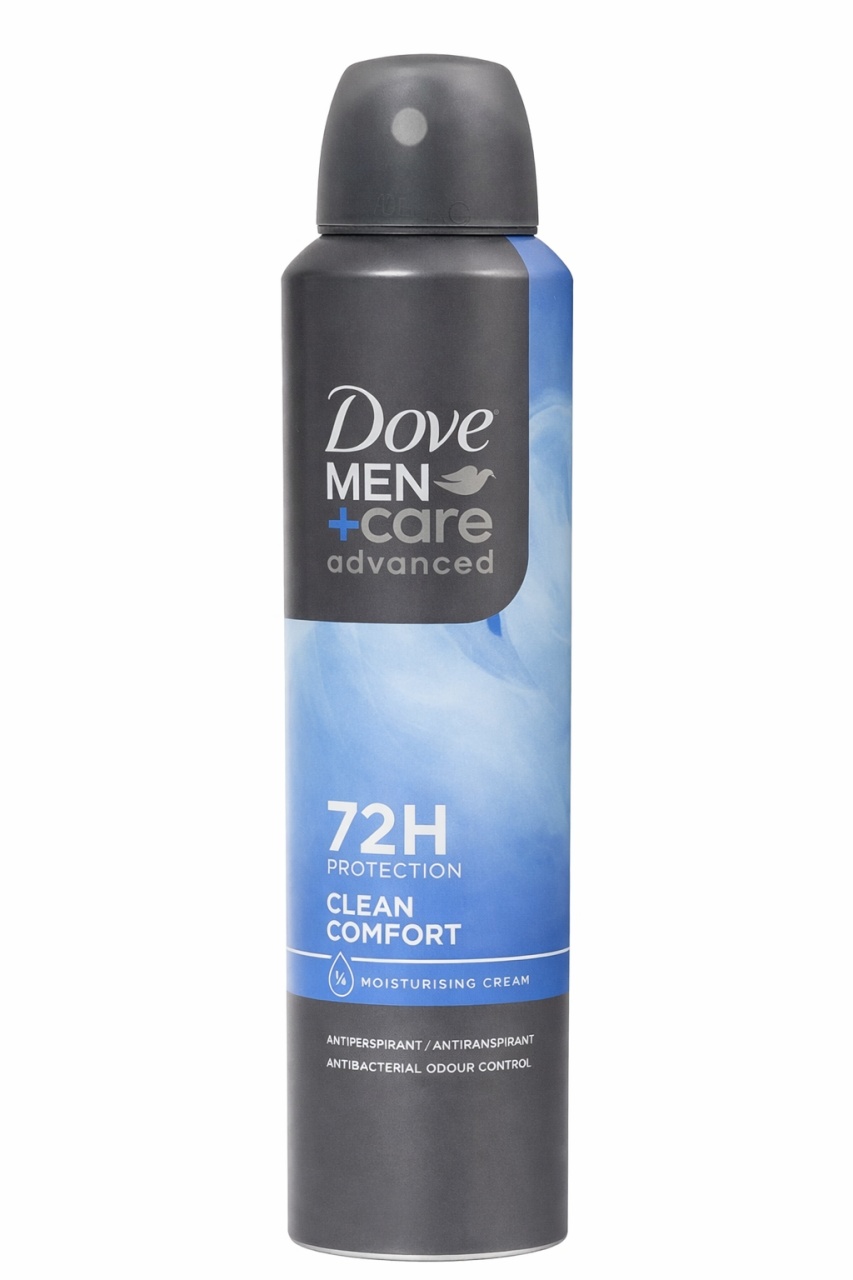 1001cosmetice.ro Antiperspirant spray, Clean Comfort 72h, Dove Men, 250 ml
