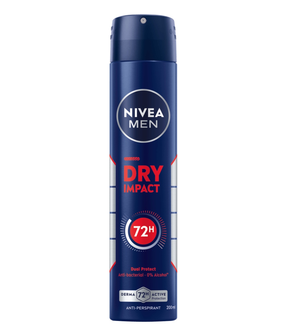 1001cosmetice.ro Antiperspirant spray, Dry Impact 72h, Nivea Men, 200 ml