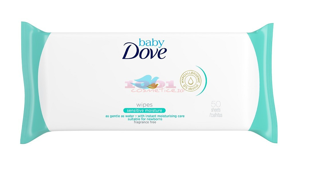 DOVE BABY SENSITIVE MOISTURE SERVETELE UMEDE 50 BUCATI