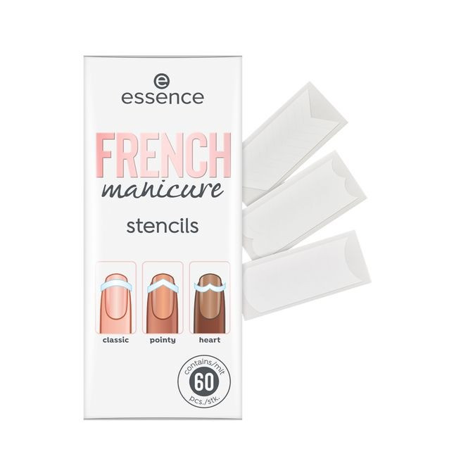 ESSENCE FRENCH MANICURE STENCILS BENZI PENTRU MANICHIURA FRANTUZEASCA SET 60