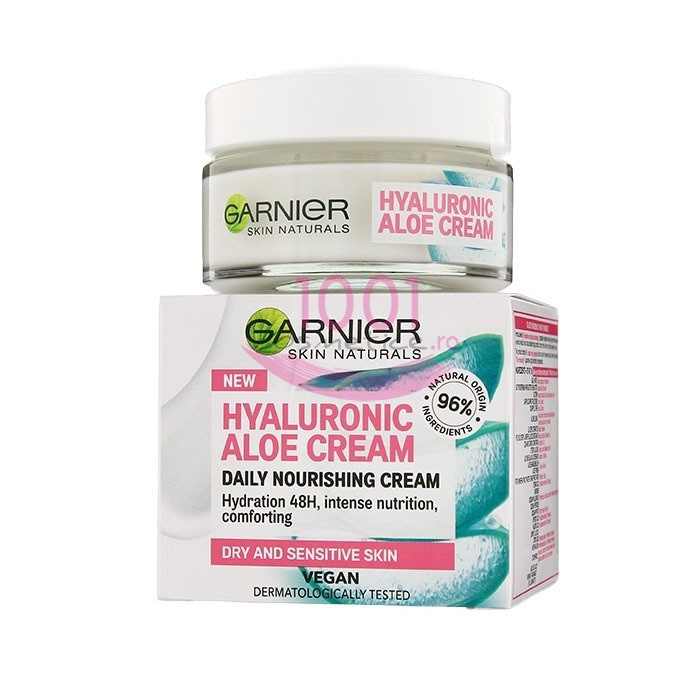 GARNIER HYALURONIC ALOE CREMA HRANITOARE PENTRU TEN USCAT/SENSIBIL