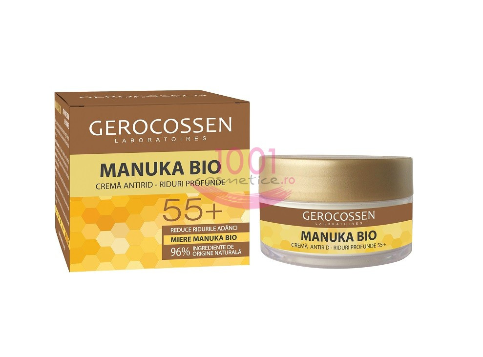 cea mai buna crema antirid 60+ GEROCOSSEN MANUKA BIO RIDURI PROFUNDE - CREMA ANTIRID 55+