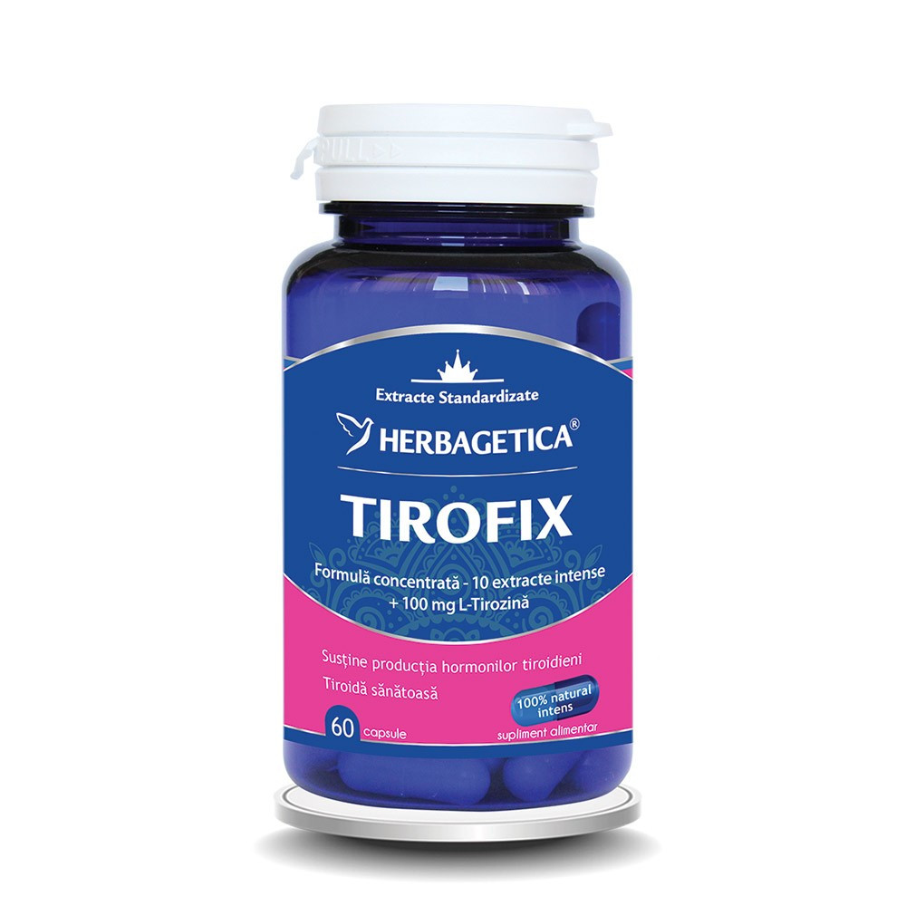 HERBAGETICA SUPLIMENTE ALIMENTARE TIROFIX 60 DE CAPSULE