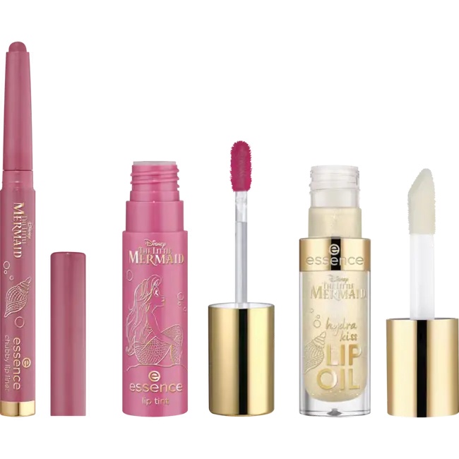 1001cosmetice.ro Kit 3 produse pentru buze Colectia Disney The Little Mermaid de la Essence