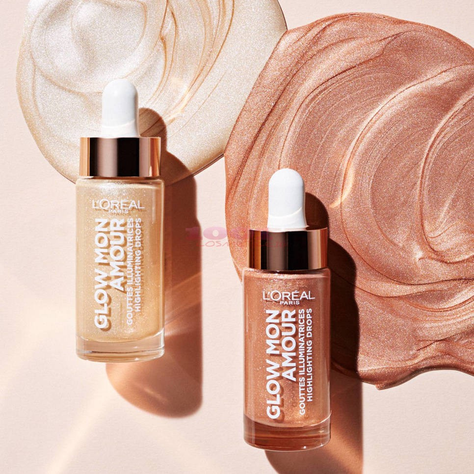 LOREAL GLOW MON AMOUR HIGHLIGHTING DROPS ILUMINATOR LICHID LOVING PEACH 02 - 3 | YEO