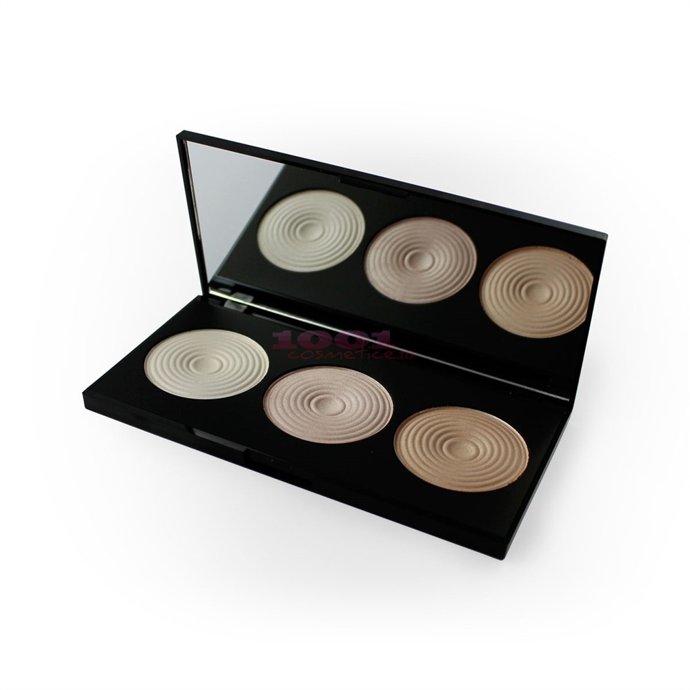 MAKEUP REVOLUTION BEYOND RADIANCE 3 RADIANT HIGHLIGHTERS PALETA ILUMINATOARE - 1 | YEO