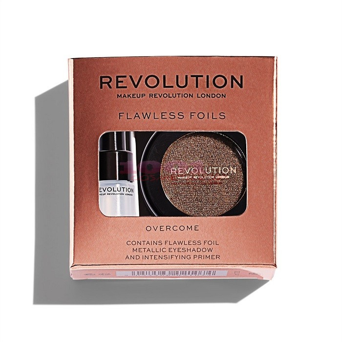 MAKEUP REVOLUTION FLAWLESS FOILS METALLIC EYESHADOW + PRIMER OVERCOME - 3 | YEO