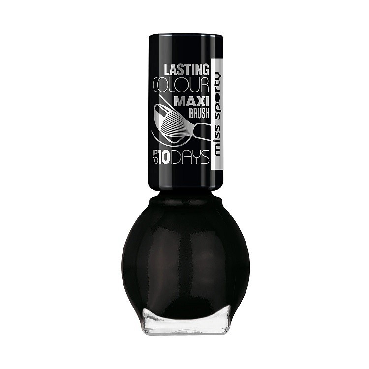 MISS SPORTY LASTING COLOUR GEL SHINE LAC DE UNGHII 080 FATAL BLACK