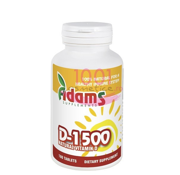 in ce alimente se gaseste vitamina d ADAMS D 1500 VITAMINA D NATURALA 180 TABLETE