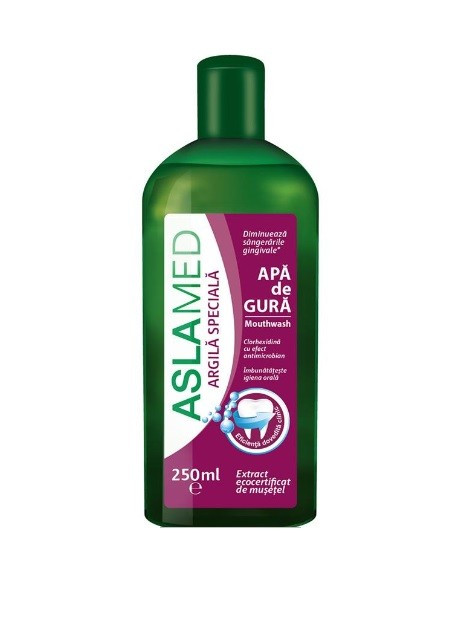 irigator bucal ASLAMED APA DE GURA CU CLORHEXIDINA SI EXTRACT DE MUSETEL