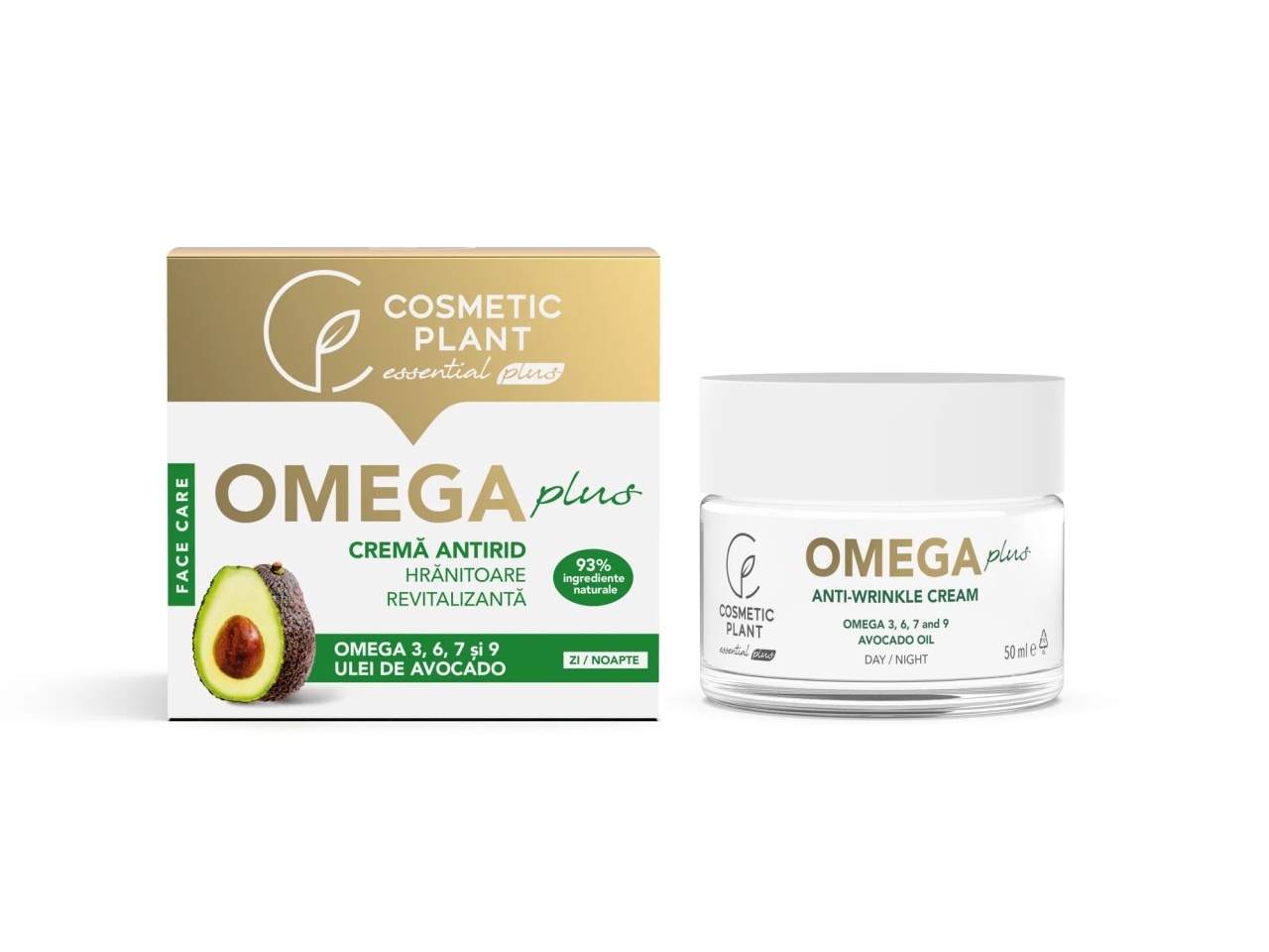 1001cosmetice.ro Crema antirid hranitoare si revitalizanta OMEGA Plus Cosmetic Plant, 50 ml