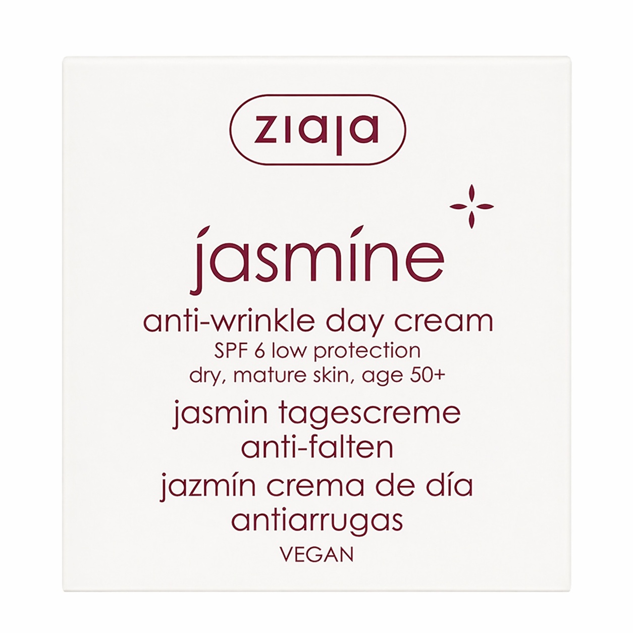 ZIAJA Crema de zi antirid pentru ten uscat, matur, 50+, SPF 6, Jasmine Oil, Ziaja, 50 ml