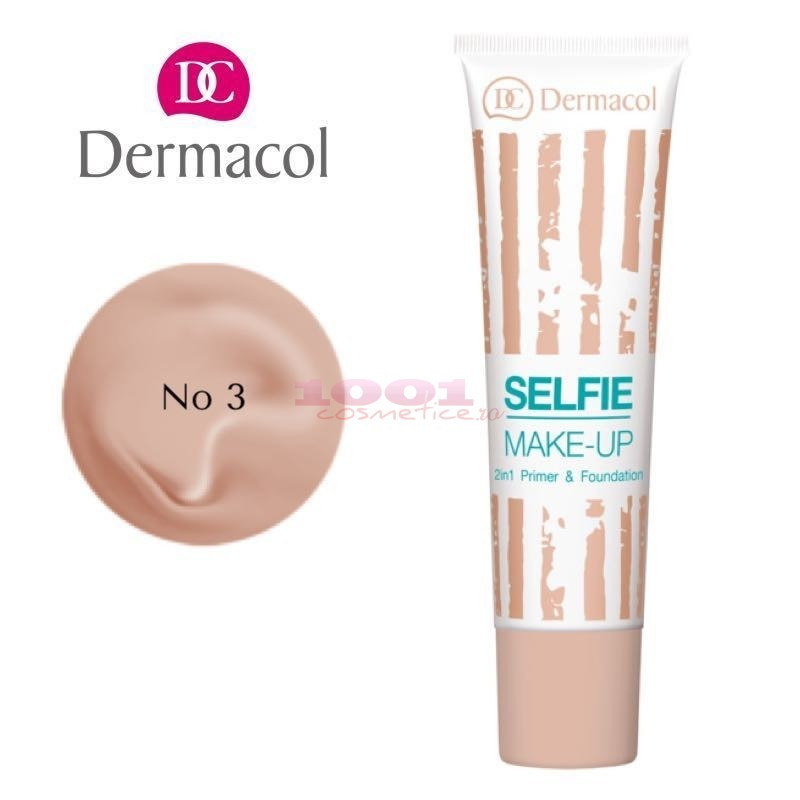 DERMACOL SELFIE MAKE UP 2 IN 1 FOND DE TEN + BAZA DE MACHIAJ 03 - 1 | YEO