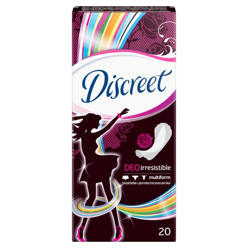 DISCREET DEO IRRESISTIBLE MULTIFORM ABSORBANTE ZILNICE (Optiuni de comanda: Set 60 bucati) - 1 | YEO