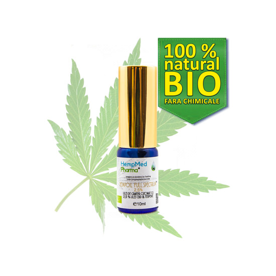 HEMPMED PHARMA HEMPOIL FULL SPECTRUM 2.5% ULEI DE CANEPA OZONAT CU 2.5% ULEI CBD & TERPENE