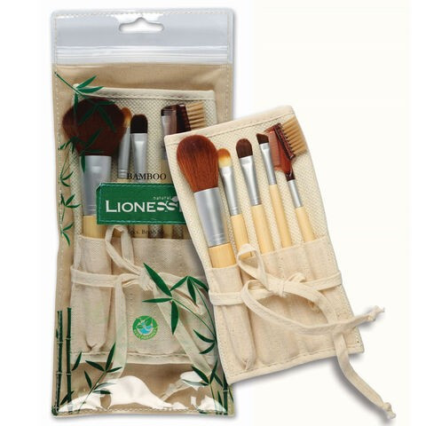 LIONESSE BAMBOO MAKEUP BRUSH SET 5 PENSULE MACHIAJ - 1 | YEO