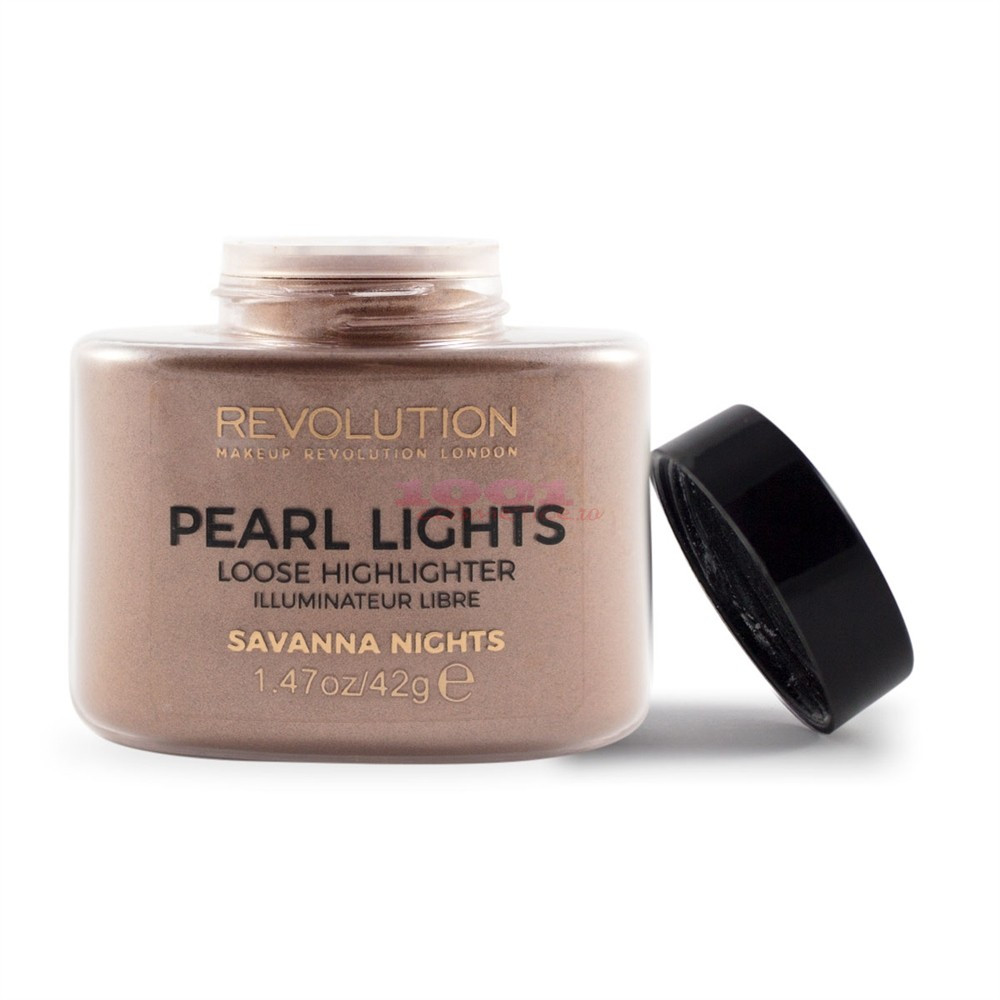 MAKEUP REVOLUTION PEARL LIGHTS LOOSE HIGHLIGTER SAVANNA NIGHTS ILUMINATOR PUDRA - 1 | YEO