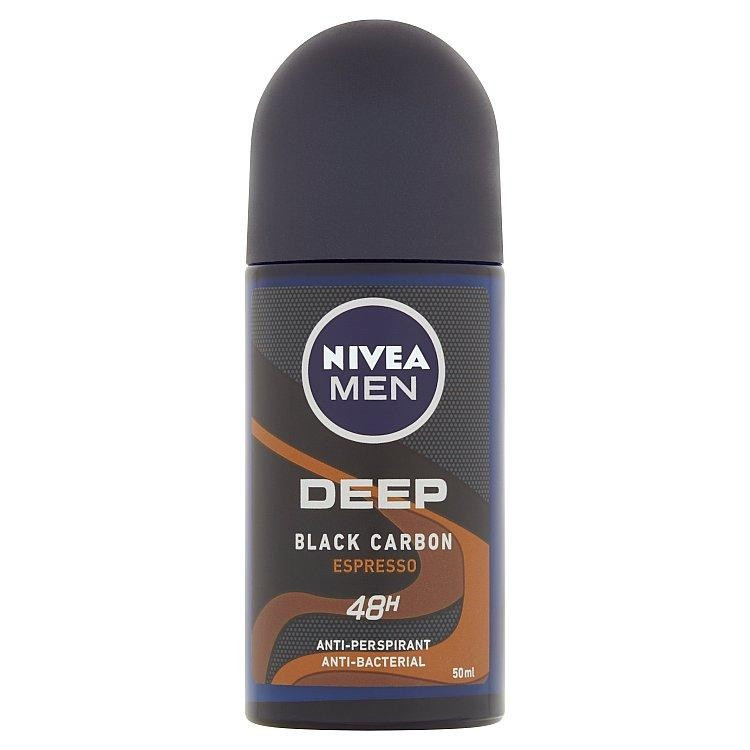 NIVEA MEN DEEP BLACK CARBON ESPRESSO ANTIPERSPIRANT ROLL ON