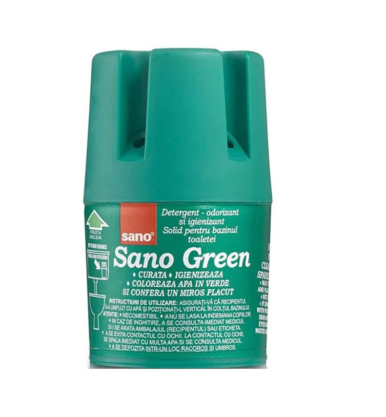 SANO GREEN ODORIZANT SI IGIENIZANT PENTRU BAZINUL TOALETEI