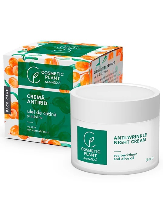 ultima noapte de dragoste intaia noapte de razboi carte Crema antirid de noapte cu ulei de catină si masline Cosmetic Plant, 50 ml