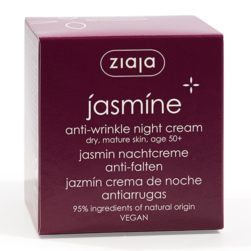 ZIAJA Crema de noapte antirid pentru ten uscat, matur, 50+, Jasmine Oil, Ziaja, 50 ml