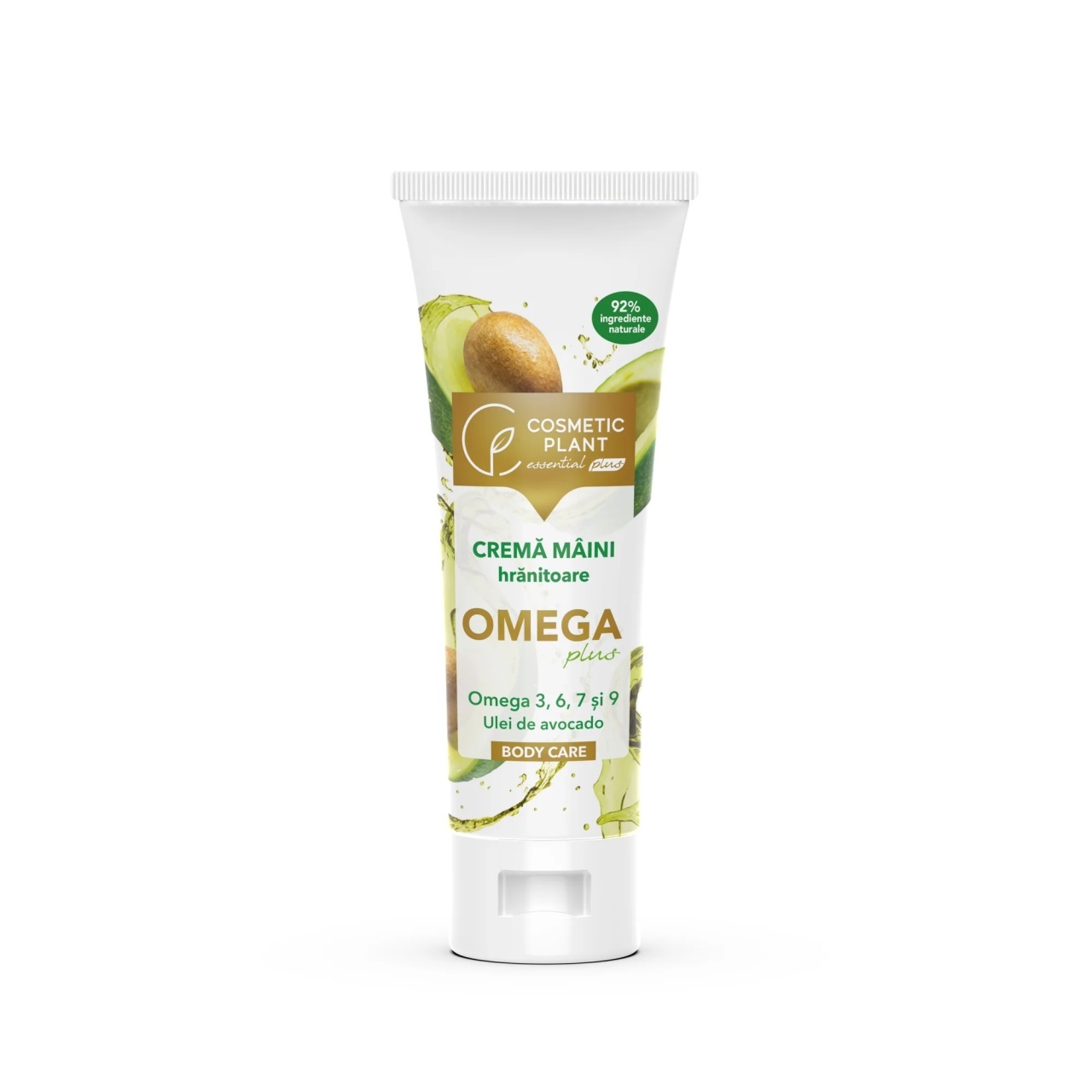 1001cosmetice.ro Crema maini hranitoare OMEGA Plus cu Omega 3, 6, 7, 9 & ulei de Avocado Cosmetic Plant, 75 ml
