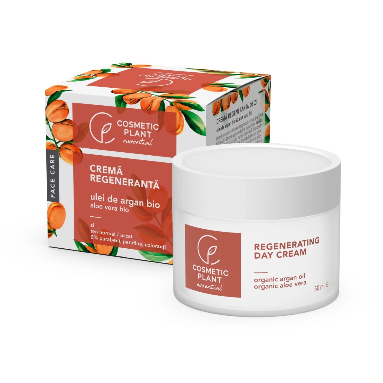 saffron extract Crema regeneranta de zi cu ulei de argan bio si extract bio de aloe vera Cosmetic Plant, 50 ml