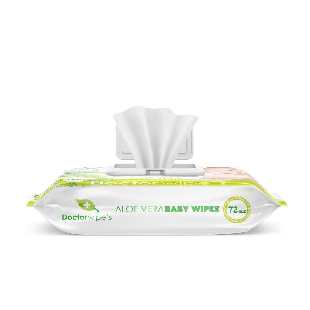 DOCTOR WIPES ALOE VERA SERVETELE UMEDE COPII 72 BUC. CAPAC - 1 | YEO