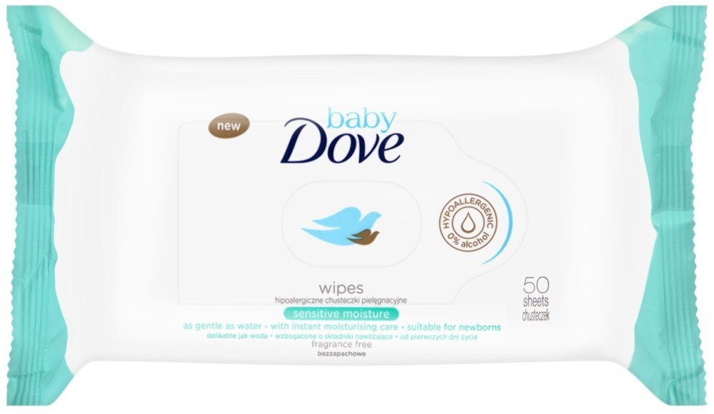 DOVE BABY SENSITIVE MOISTURE SERVETELE UMEDE 50 BUCATI - 1 | YEO